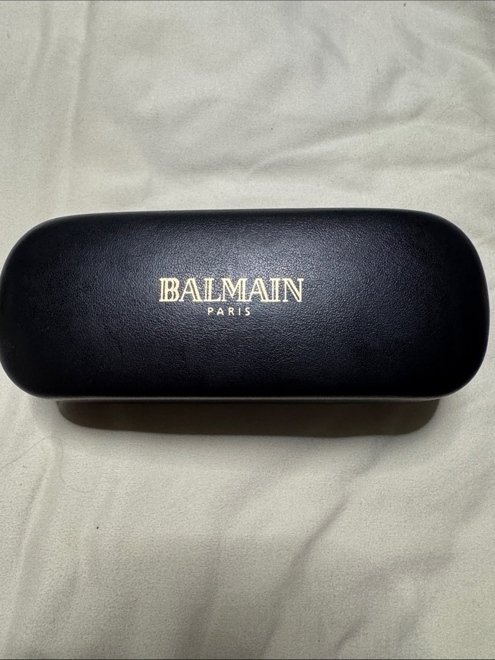 Balmain Black Eyewear Case with Gold Logo